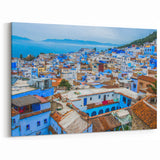 Moroccan Scenery Prints - Blue City Rooftop View in Chefchaouen