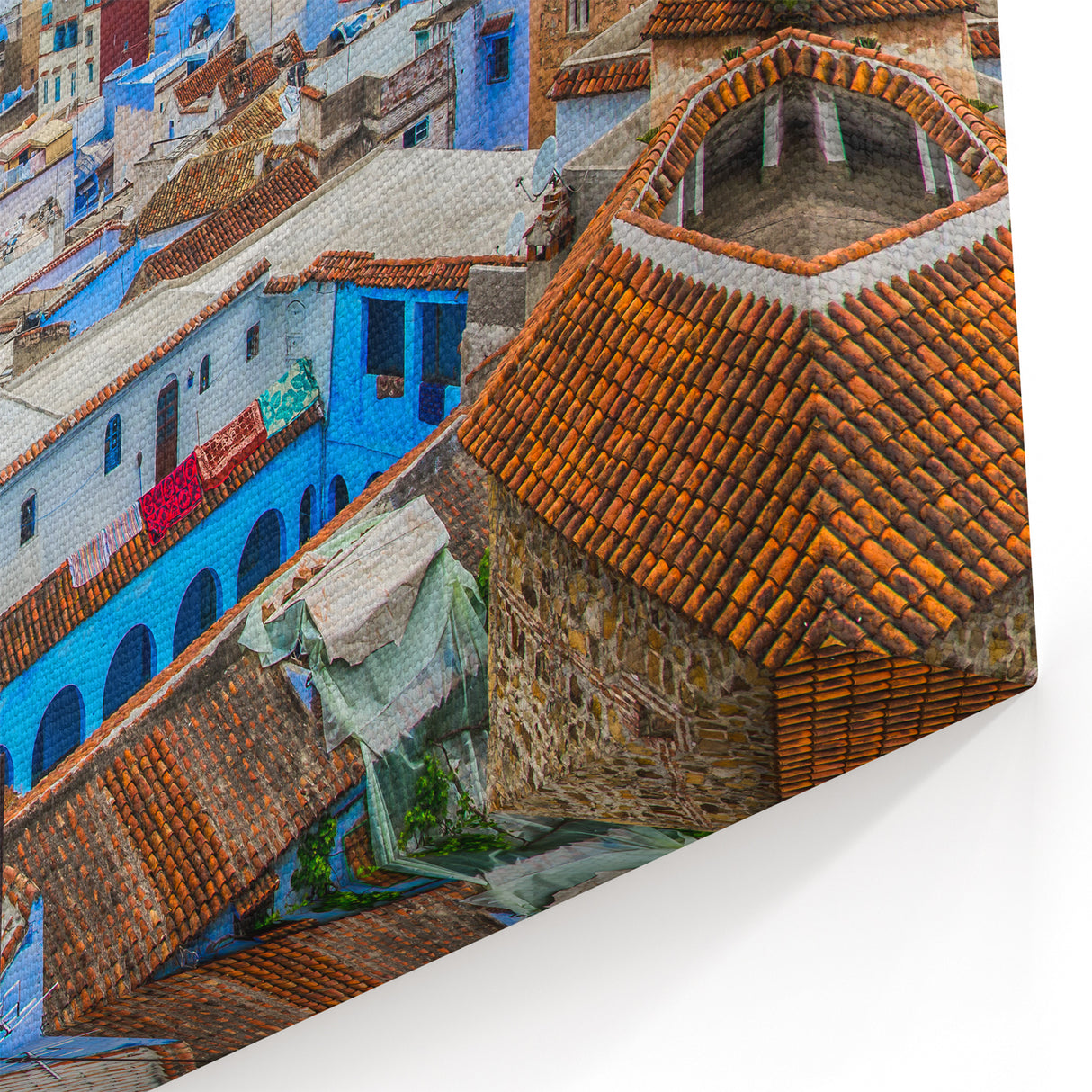 Moroccan Scenery Prints - Blue City Rooftop View in Chefchaouen