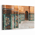 Moroccan Framed Art - Intricate Tile and Archway Design in Marrakech