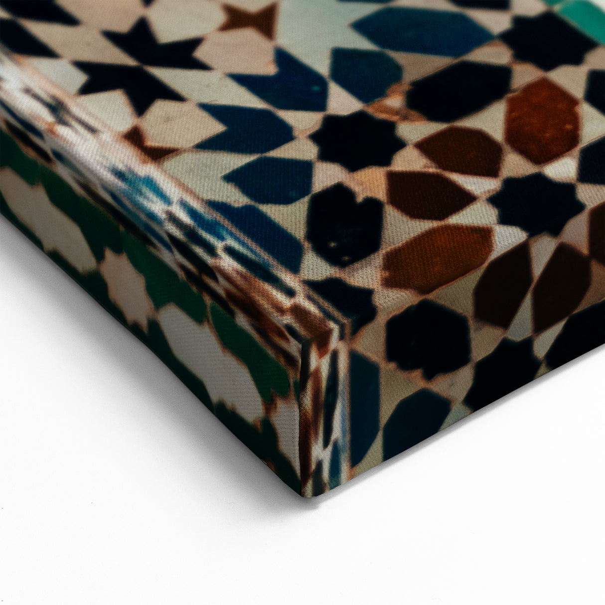 Moroccan Framed Art - Intricate Tile and Archway Design in Marrakech