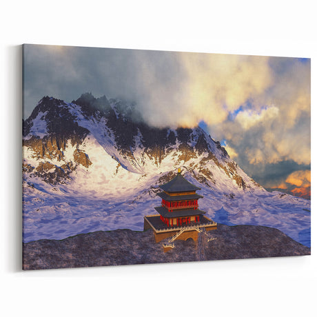 Mystic Mountain Bhutan Art - Bhutan Scenic Landscape Prints for Decor