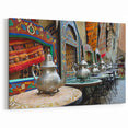 Moroccan Tea Set Display - Moroccan Wall Art for Cultural Decor