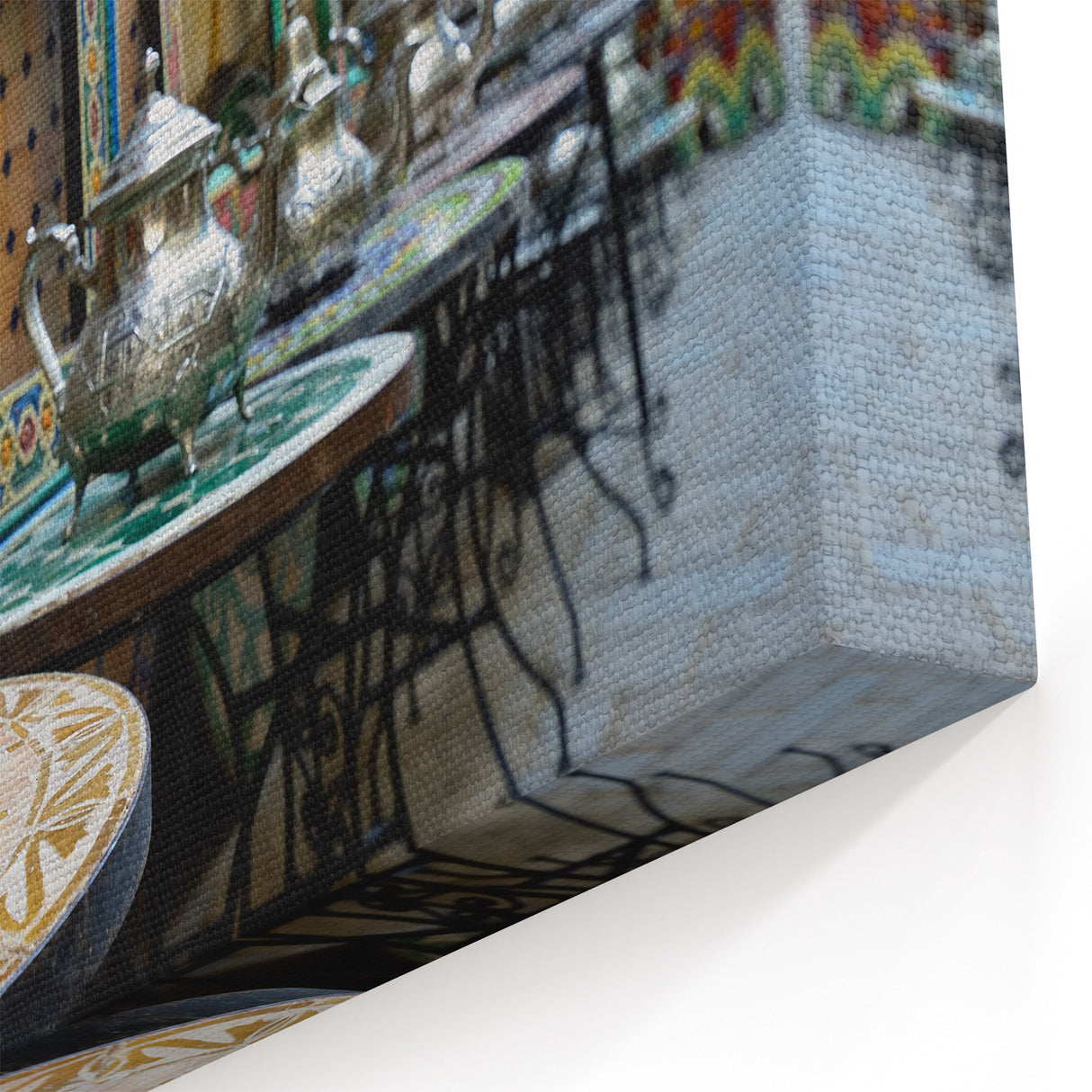 Moroccan Tea Set Display - Moroccan Wall Art for Cultural Decor