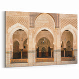 Intricate Moroccan Courtyard - Traditional Moroccan Wall Art