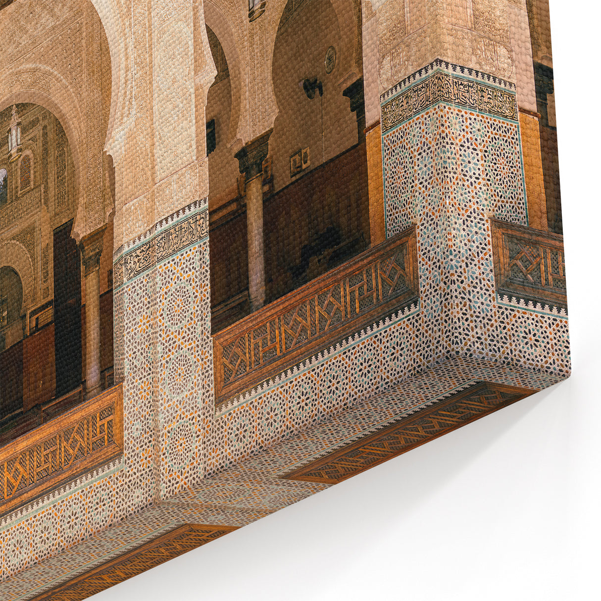 Intricate Moroccan Courtyard - Traditional Moroccan Wall Art