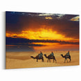 Desert Caravan at Sunset - Moroccan Camel Wall Art for Stunning Decor