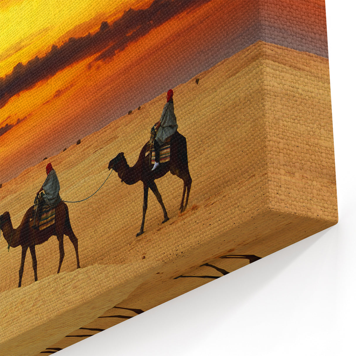 Desert Caravan at Sunset - Moroccan Camel Wall Art for Stunning Decor