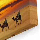 Desert Caravan at Sunset - Moroccan Camel Wall Art for Stunning Decor