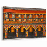Bhutan Prayer Wheel Art - Bhutan Spiritual Decor Prints for Home