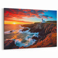 Breathtaking Lighthouse Sunset - Coastal Newfoundland Wall Art Print