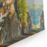 Majestic Bhutan Monastery Wall Art - Scenic Landscape Canvas Print