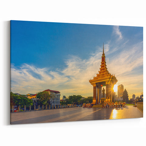 Khmer Culture Artwork - Independence Monument at Sunrise