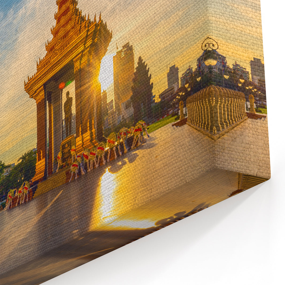 Khmer Culture Artwork - Independence Monument at Sunrise