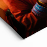 Vibrant Bhutan Cultural Festival Wall Art - Traditional Masked Dancers