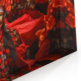 Bhutan Floral Mask Festival Wall Art - Vibrant Cultural Dance Print