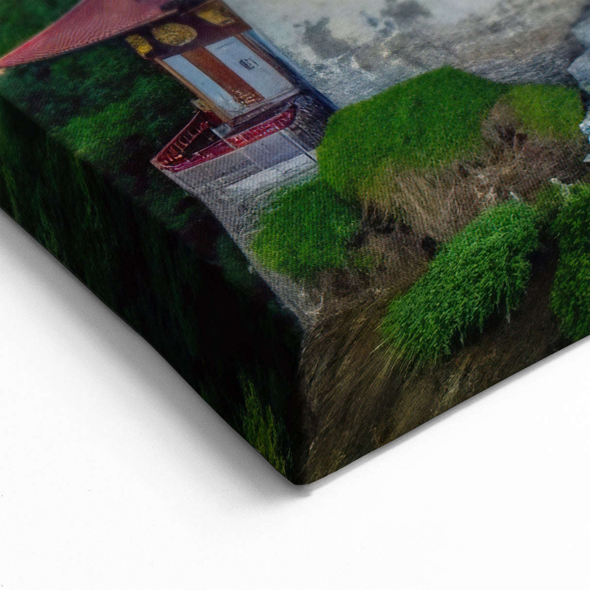 Bhutan Cliffside Monastery Wall Art - Majestic Mountain Retreat Print