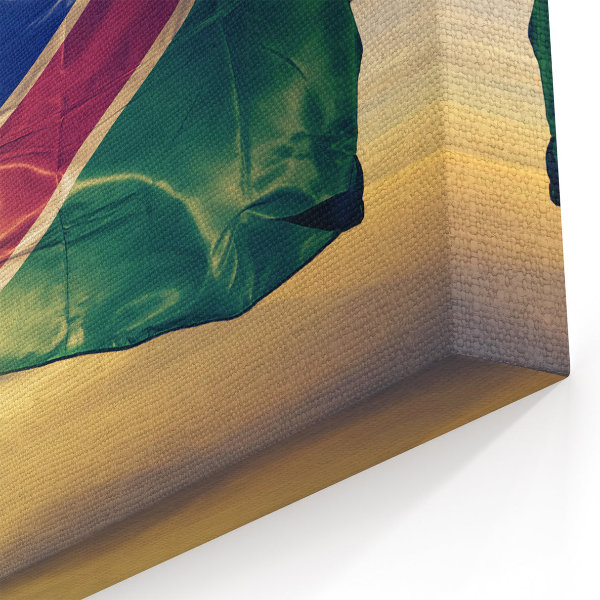 African Scenery Prints - Namibian Flag Illuminated by Sunrise Canvas Art