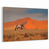 Wildlife of Namibia Art - Majestic Oryx Against Desert Dunes Canvas Print