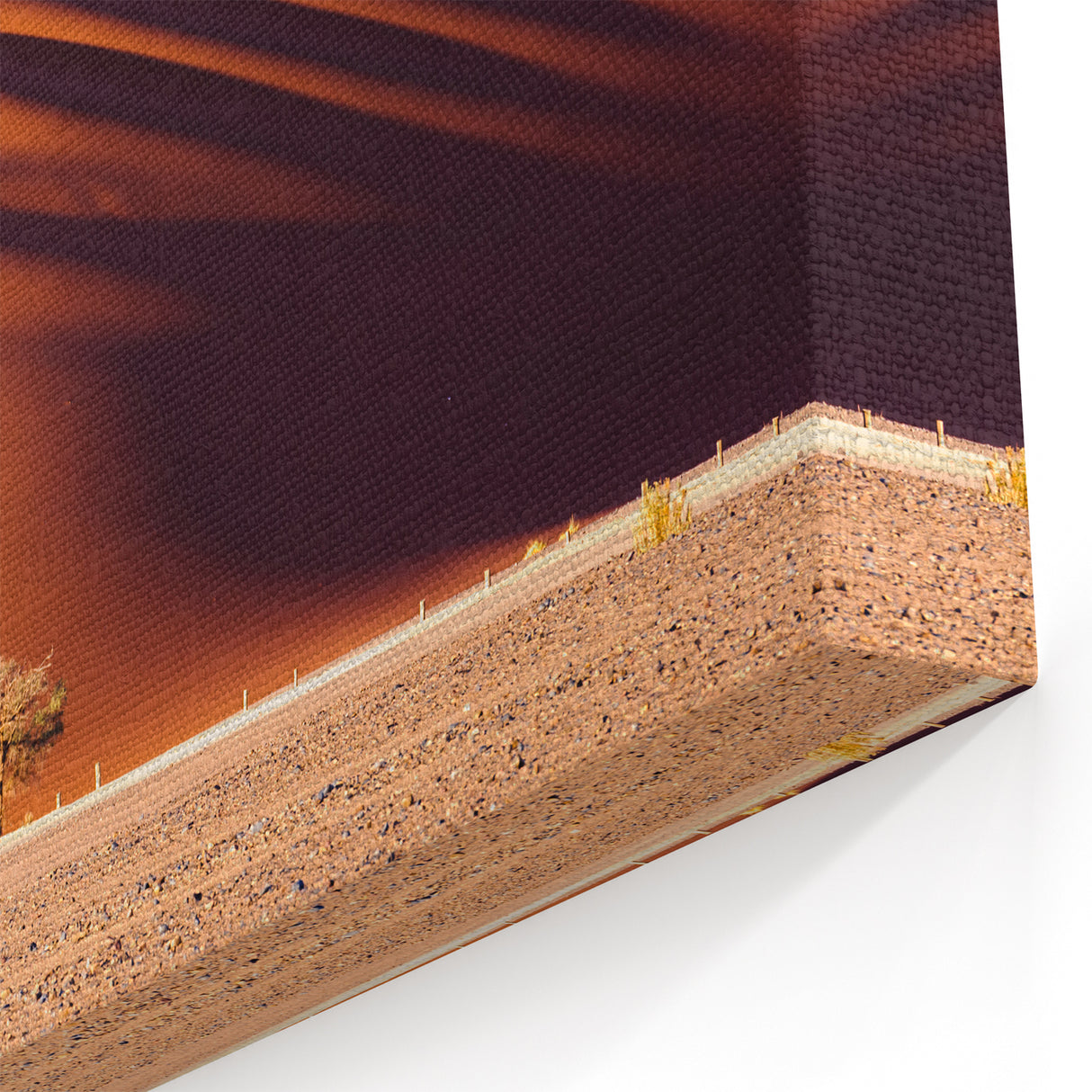 Namibia Art Prints - Dramatic Desert Dunes with Shadows and Solitary Tree