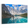 Alberta Photography Wall Art - Serene Moraine Lake with Majestic Rockies