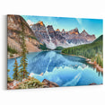 Alberta Nature Print - Panoramic View of Moraine Lake and Canadian Rockies