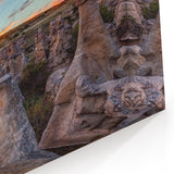Alberta Sunset Wall Art - Hoodoo Rock Formations at Sunset Canvas Print