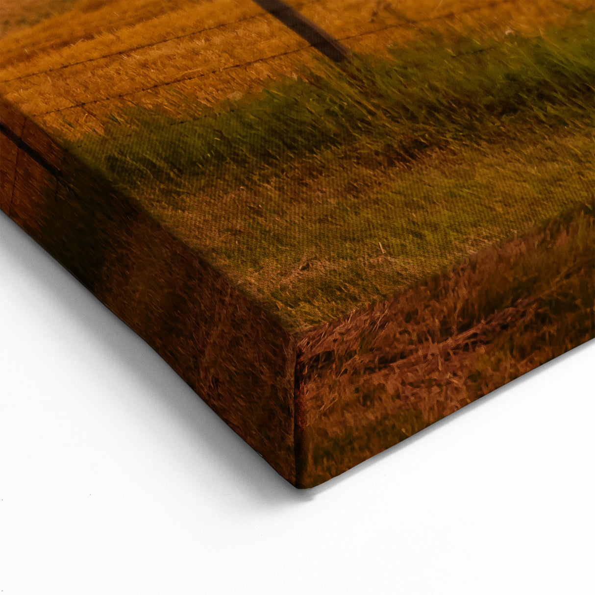 Alberta Prairie Sunset Art - Golden Hay Bales with Rocky Mountains