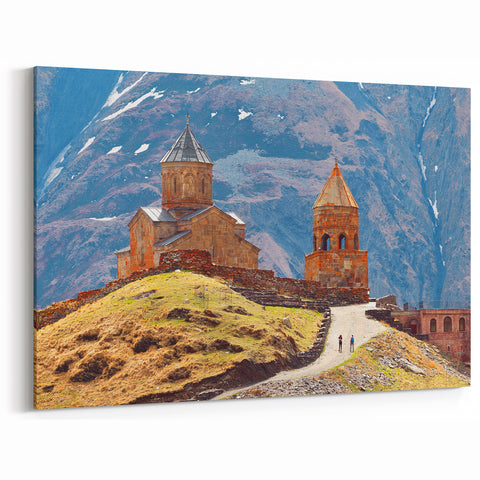Georgia Canvas Art - Scenic Mountain Church Georgia Photography Art