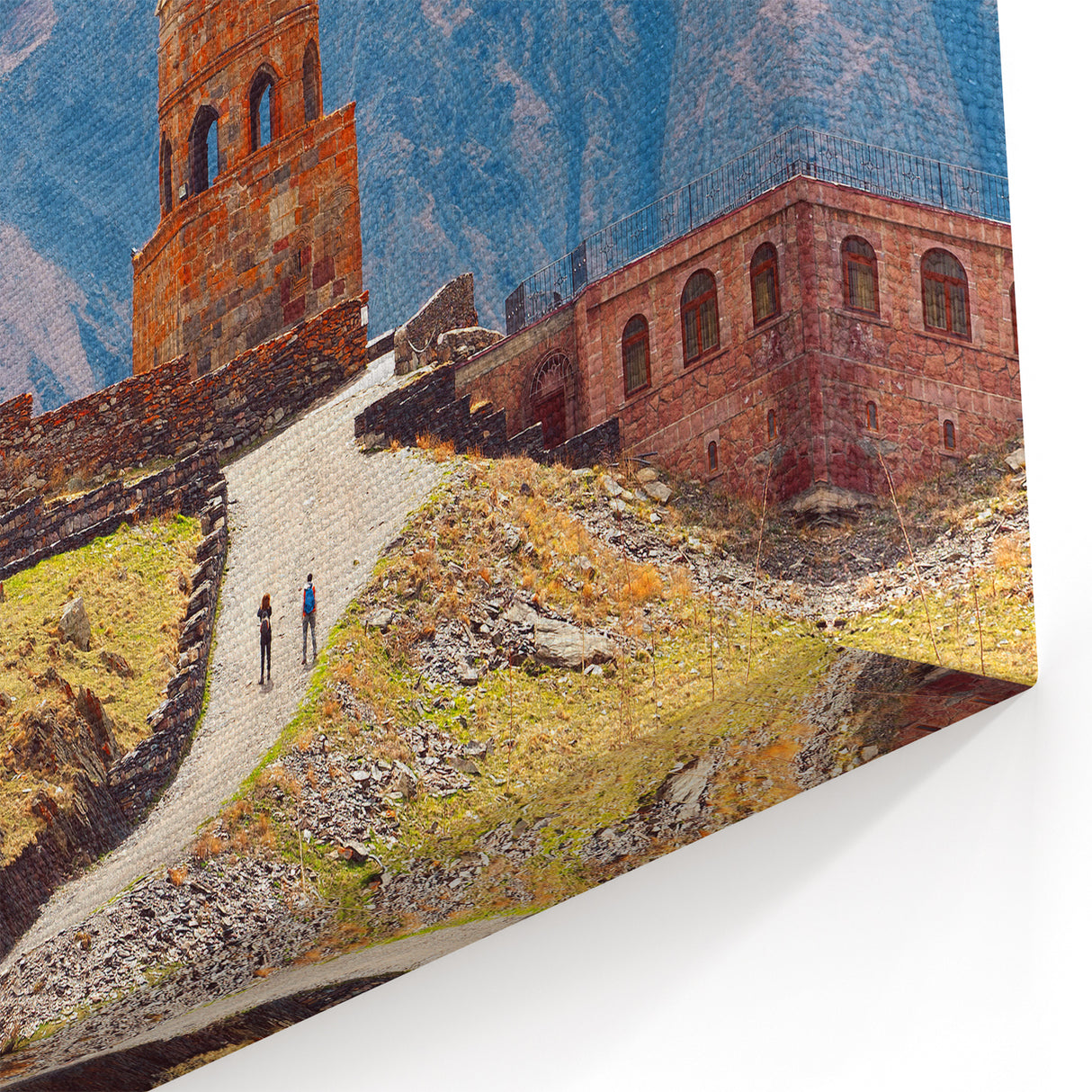 Georgia Canvas Art - Scenic Mountain Church Georgia Photography Art