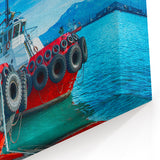 Georgia Photography Art - Vibrant Port Scene Georgia Scenery Canvas Art