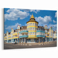 Namibia Street Scene – Colorful Colonial Architecture Wall Art Print