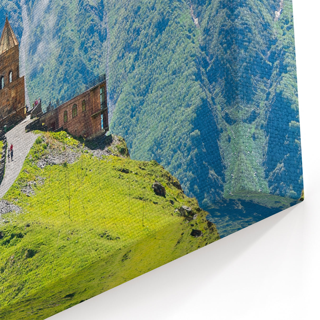 Georgia Scenery Prints - Mountain Church Scenic Georgia Canvas Art