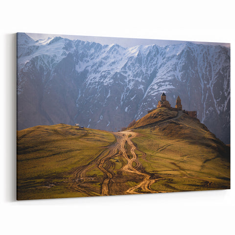 Georgia Photography Art - Remote Church Georgia Scenery Canvas Art