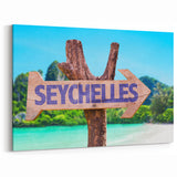 Seychelles Travel Sign Art – Island Direction Photography Wall Print