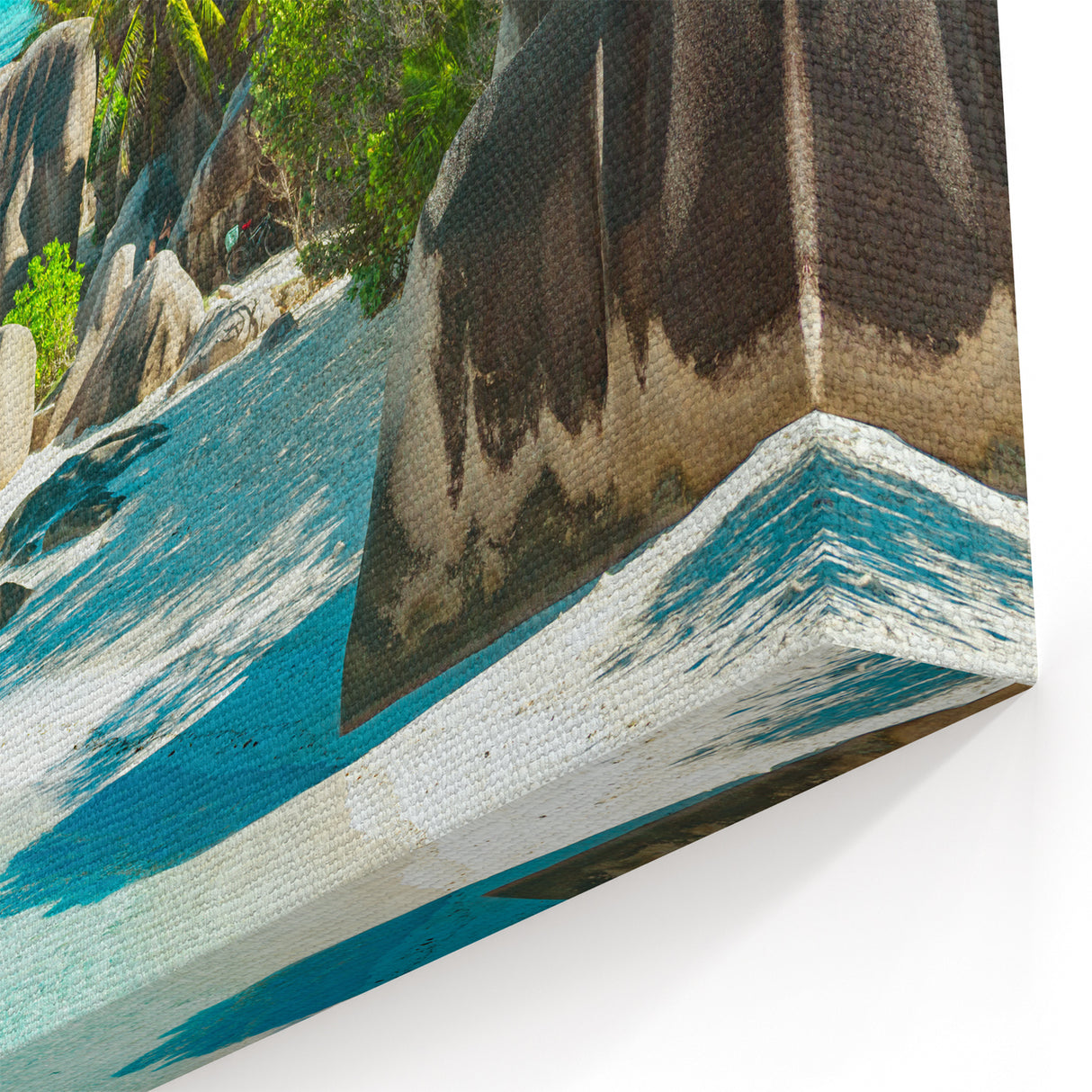 Seychelles Coastal Wall Art – Exotic Beach Scenery Canvas Photography