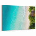 Seychelles Aerial Beach Art – Coastal Photography Canvas Print