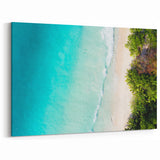 Seychelles Aerial Beach Art – Coastal Photography Canvas Print