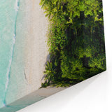 Seychelles Aerial Beach Art – Coastal Photography Canvas Print