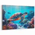 Underwater Sea Turtle Art – Vibrant Marine Life Wall Print for Home