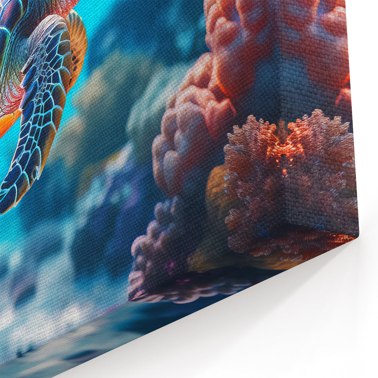 Underwater Sea Turtle Art – Vibrant Marine Life Wall Print for Home