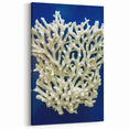 White Coral Reef on Deep Blue – Marine Plants Art for Coastal Decor