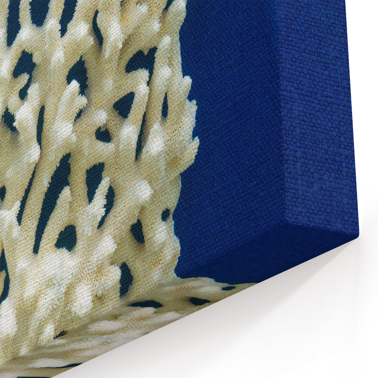 White Coral Reef on Deep Blue – Marine Plants Art for Coastal Decor