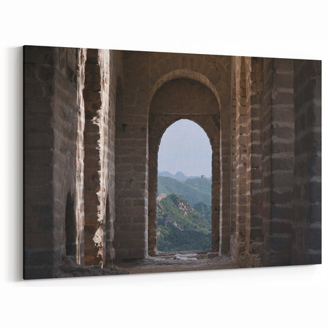 Great Wall Archway View Canvas Art – Historic Chinese Wall Decor