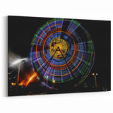 Vibrant Georgia Ferris Wheel Night Art - Stunning Neon Photography Print