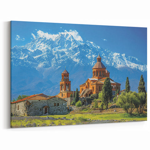 Majestic Georgian Church & Mountain Art - Stunning Scenic Photography Print