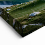 Serene Georgian Mountain Cabin Art - Breathtaking Scenic Landscape Print