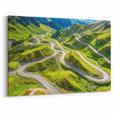 Winding Road in Georgian Hills Art - Captivating Scenic Landscape Print