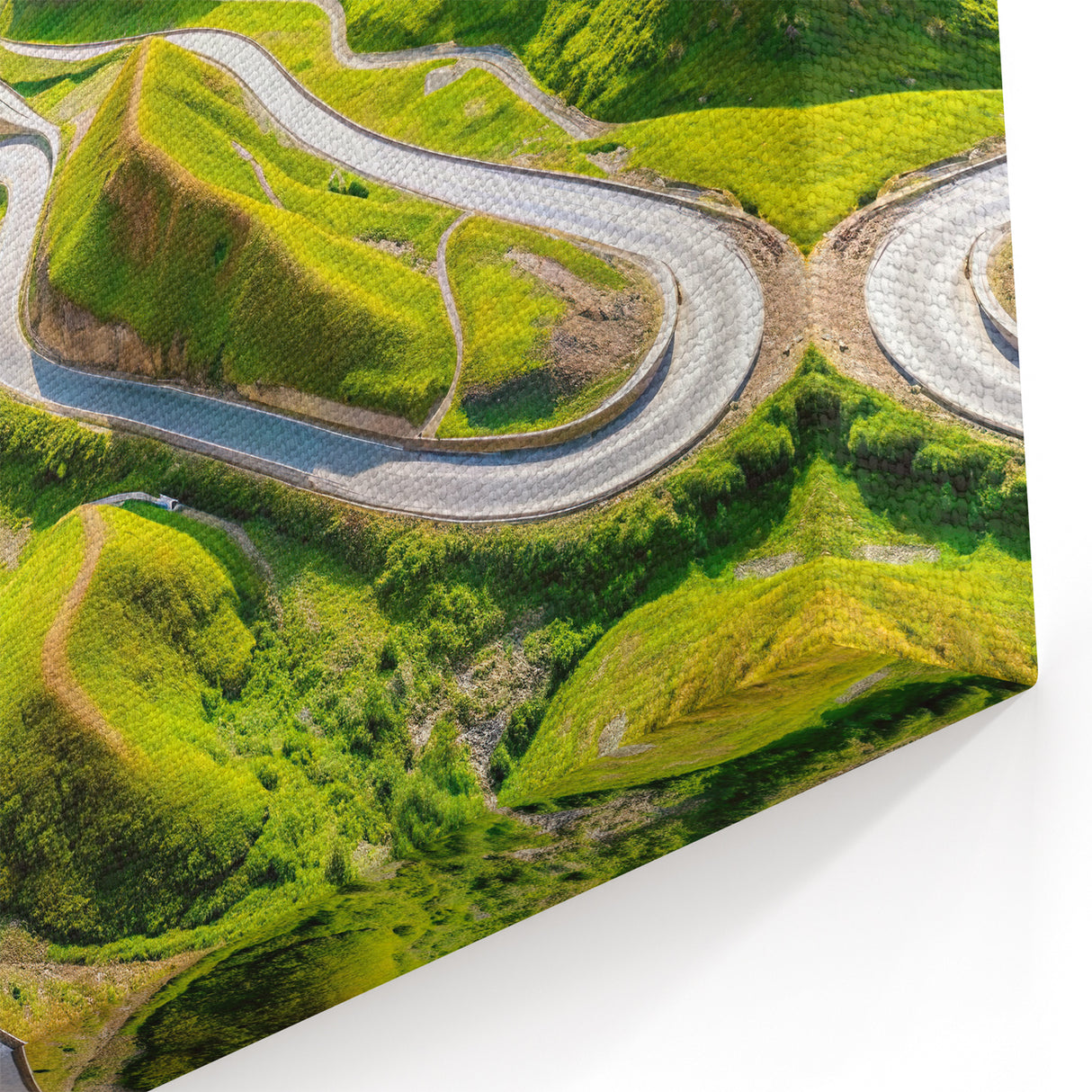 Winding Road in Georgian Hills Art - Captivating Scenic Landscape Print
