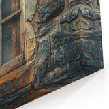 Rustic Georgian Stone Wall Art - Captivating Vintage Window Photography