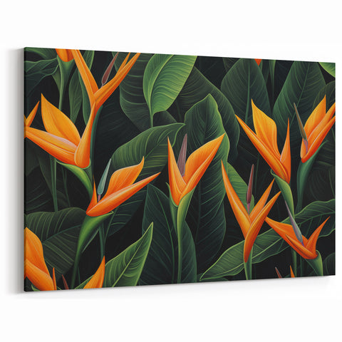 Vibrant Bird of Paradise Wall Art - Exotic Tropical Flower Canvas Prints